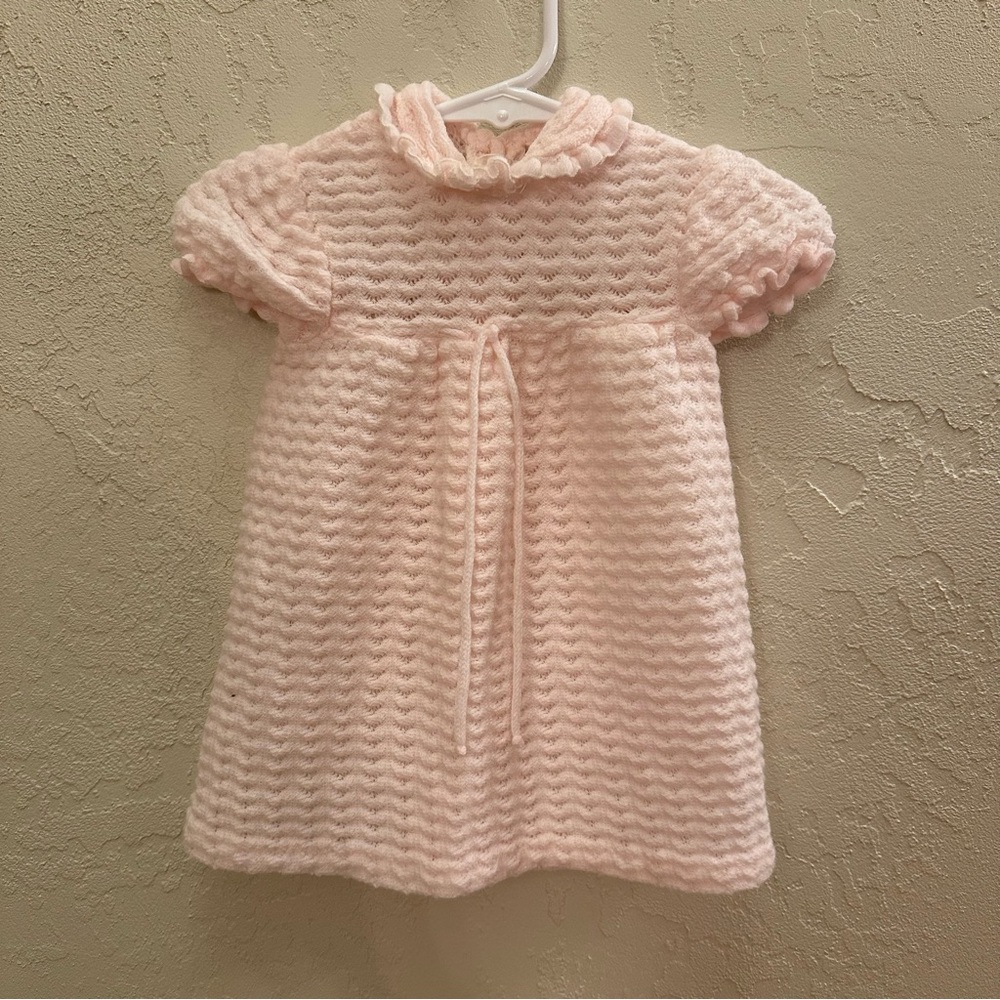 Little Miss Soft Pink Knit Dress